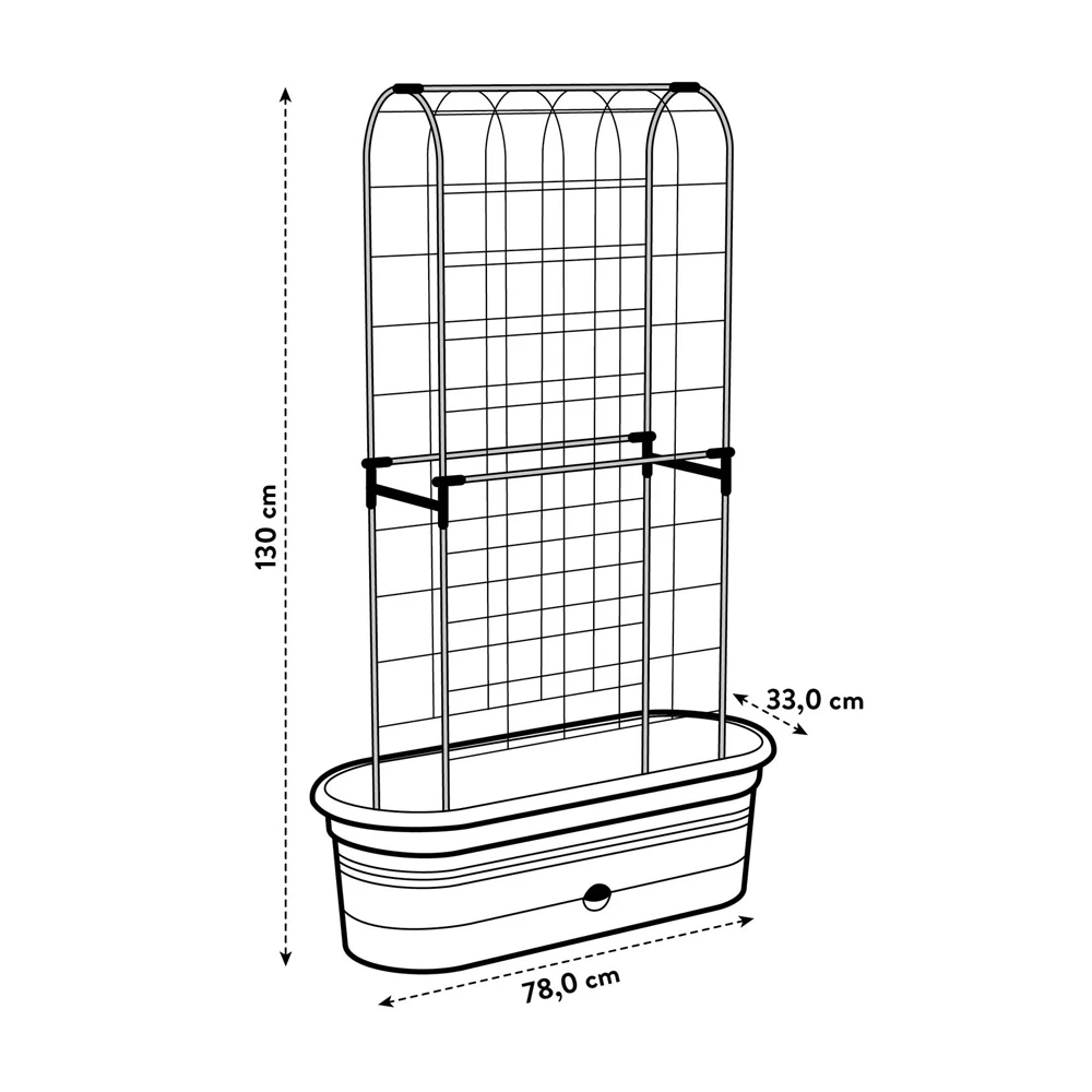 Elho Green Basics Veggie Wall 80cm - Living Black - Afbeelding 3