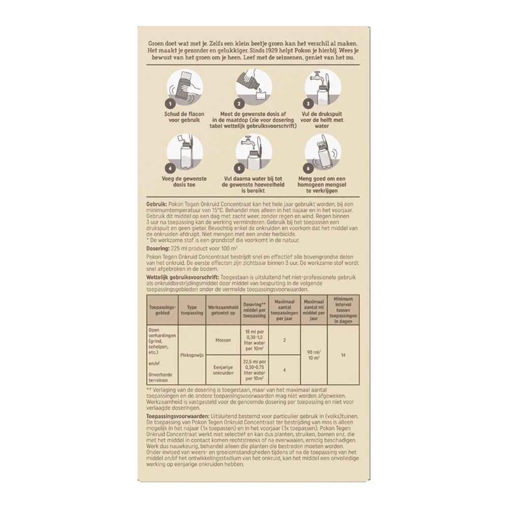 Pokon Tegen Onkruid Concentraat 225ml - Onkruid En Aanslag - Afbeelding 2